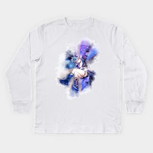 Silver Wolf - Honkai Star Rail (Watercolor) Kids Long Sleeve T-Shirt